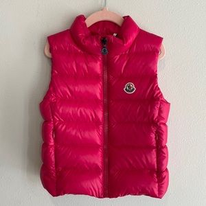 Authentic MONCLER GIRLS VEST SIZE 6/like new condition/gently worn/GHANY GILET